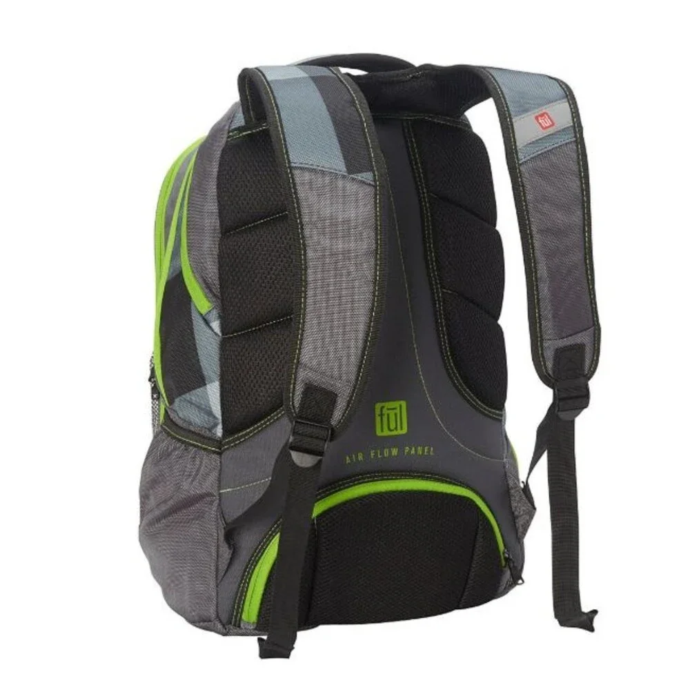 Ful Troubleshooter Laptop Backpack Fits up to 17-Inch Laptop 34L Green Gray